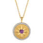 Genuine Birthstone & Diamond Star Pendant, Birthstone & Diamond Star Pendant 12370 0015 c february