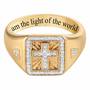 Light of the World Diamond Cross Ring 6692 001 8 2