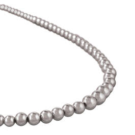Sensational Silver Classic Bead Necklace 11061 0011 b detail