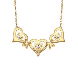 Hearts and Kisses Diamond Necklace and FREE Matching Earrings 12089 0017 c back
