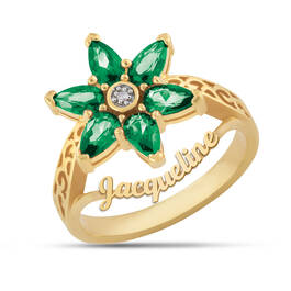 Personalized Birthstone Bloom Ring 10871 0013 e may