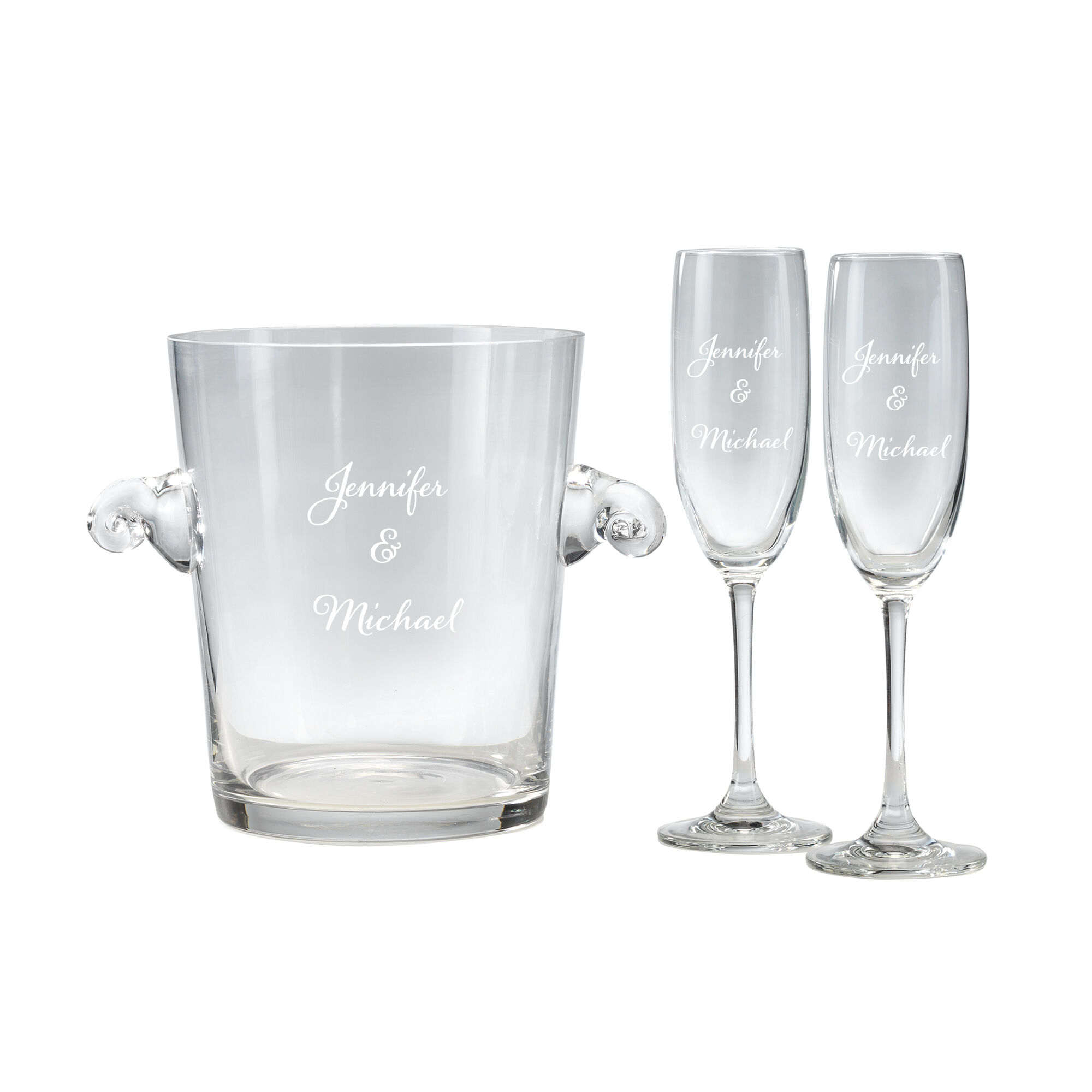 The Personalized Couples Champagne Set 10036 0023 a main