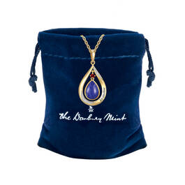 Genuine Birthstone Lapis Diamond Pendant 11260 0010 n gift pouch