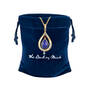 Genuine Birthstone Lapis Diamond Pendant 11260 0010 n gift pouch
