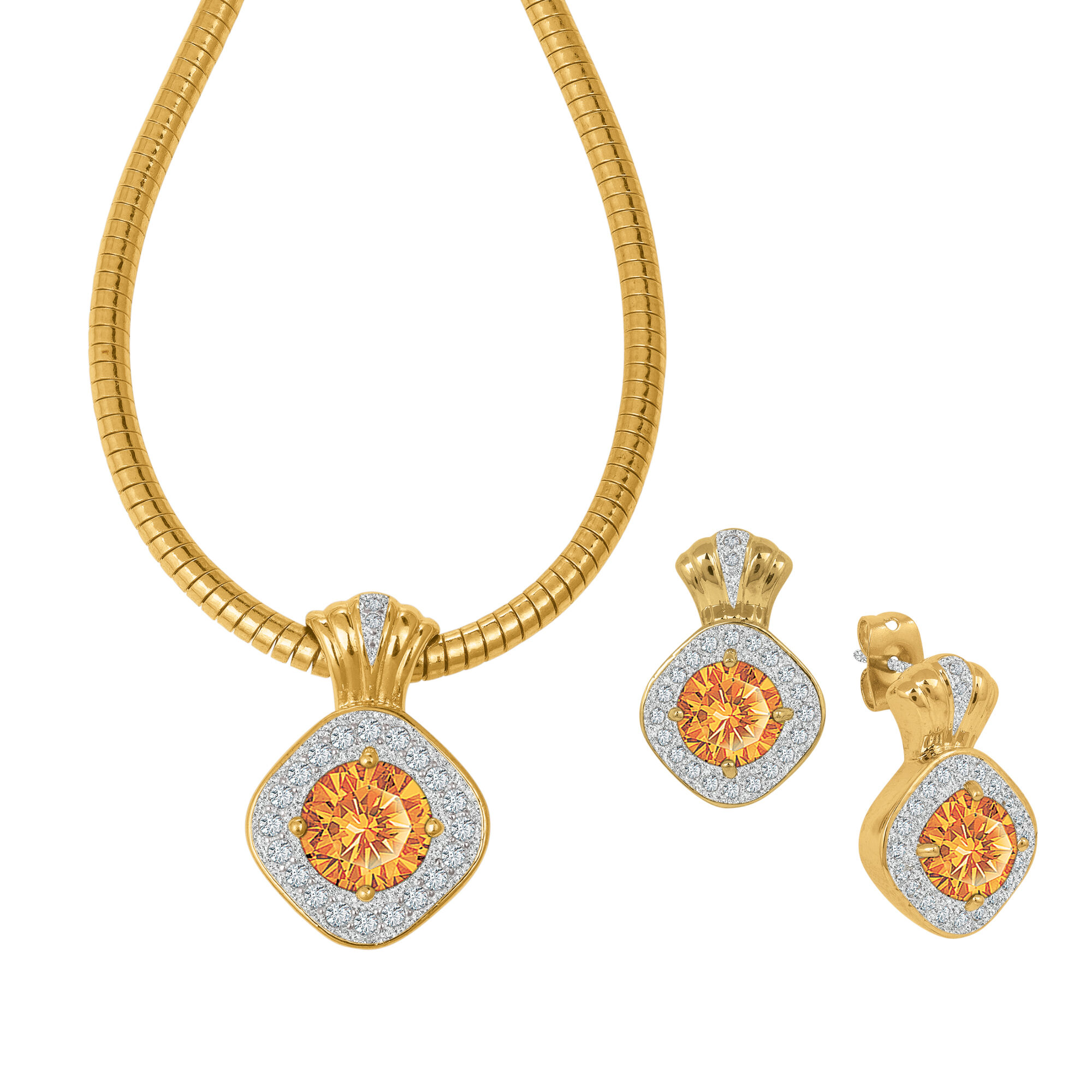Birthstone Necklace Earring Set 10787 0016 k november