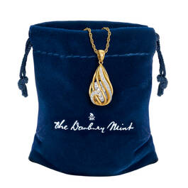 Elegant Embrace Diamond Drop Necklace 11202 0011 g gift pouch