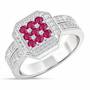 Flair  Square Personalized Birthstone  Diamond Ring 2306 001 5 7