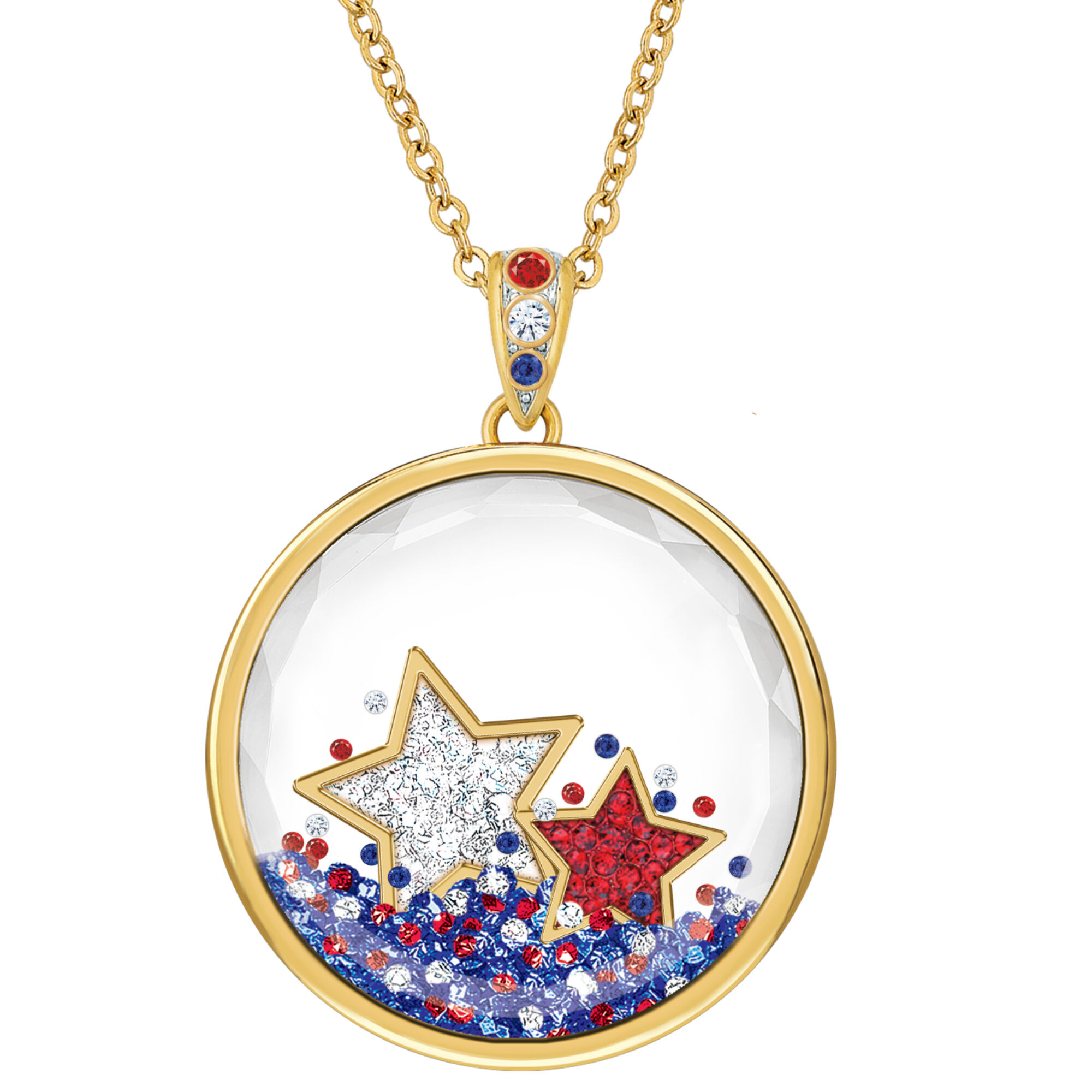 Year of Cheer Floating Crystal Pendants 1553 0025 f july