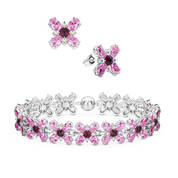 Cherry Blossom Crystal Bracelet with FREE Matching Earrings 11989 0010 a main