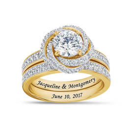Personalized Forever Diamond Anniversary Ring Set 11161 0010 a main