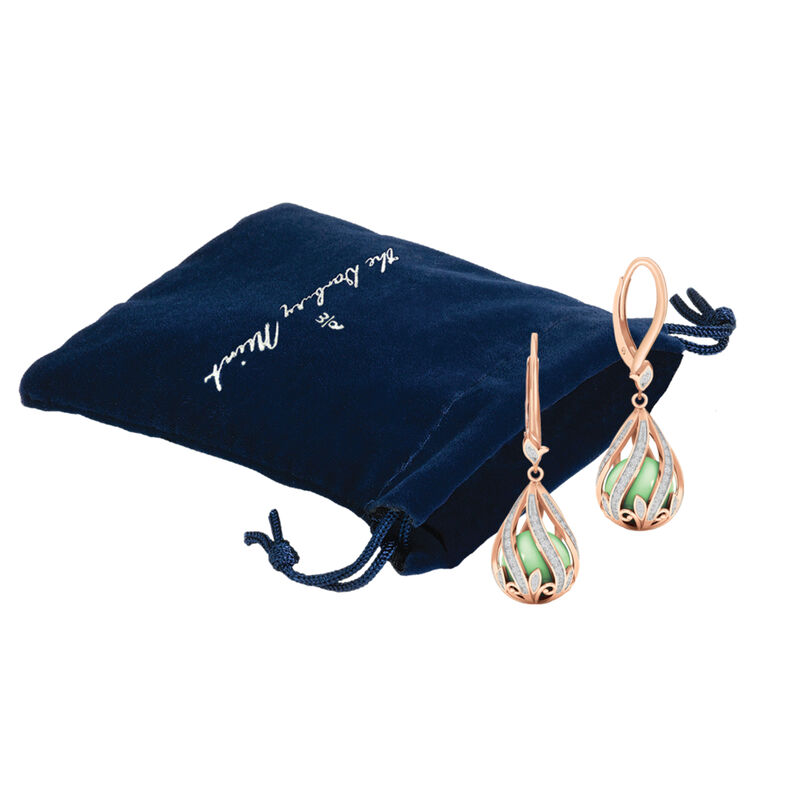 Copper Embrace Diamond and Jade Earrings 10306 0026 g gift pouch