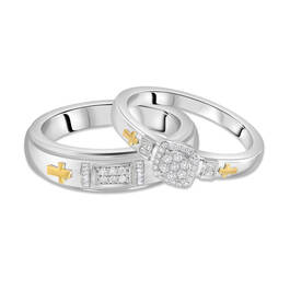 Together in Faith His Hers Diamond Ring Set 10143 0015 a main