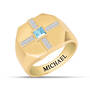 Holy Cross Mens Birthstone Diamond Ring 10700 0010 c march