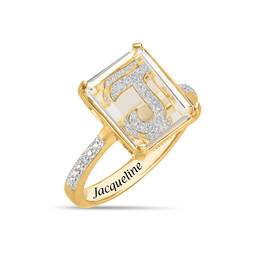 Clearly Beautiful Diamond Initial Ring 11351 0010 g intial