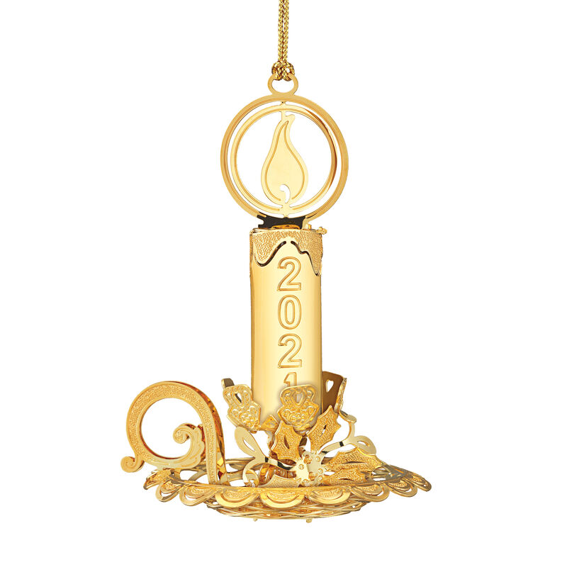 2021 Gold Christmas Ornament Collection 2798 0028 b candlestick
