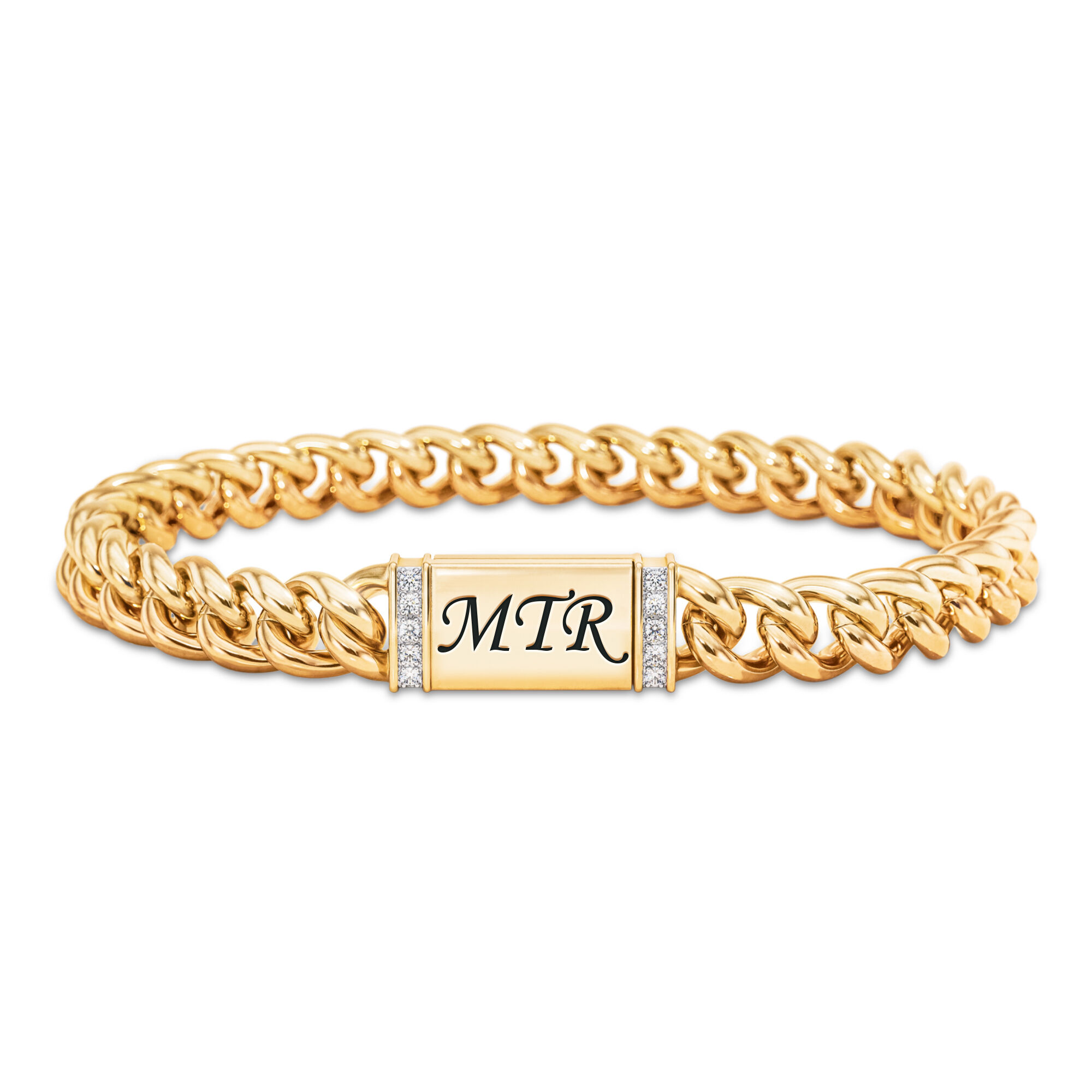 Diamond Monogram Bracelet