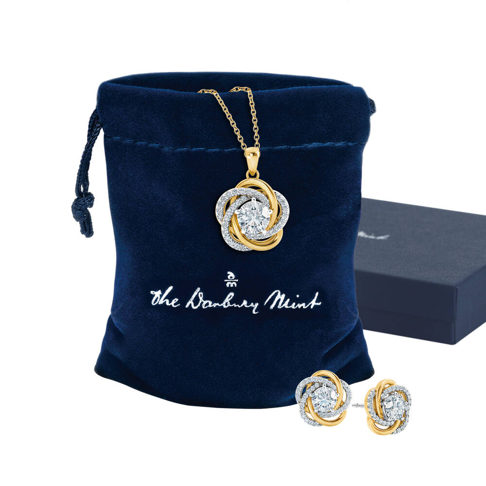Love Knot Necklace and Earrings Set | Danbury Mint