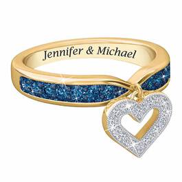 My Love Birthstone  Diamond Charm Ring 2145 001 0 13