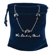 Midnight Glamour Black Pearl Necklace 10780 0013 g gift pouch