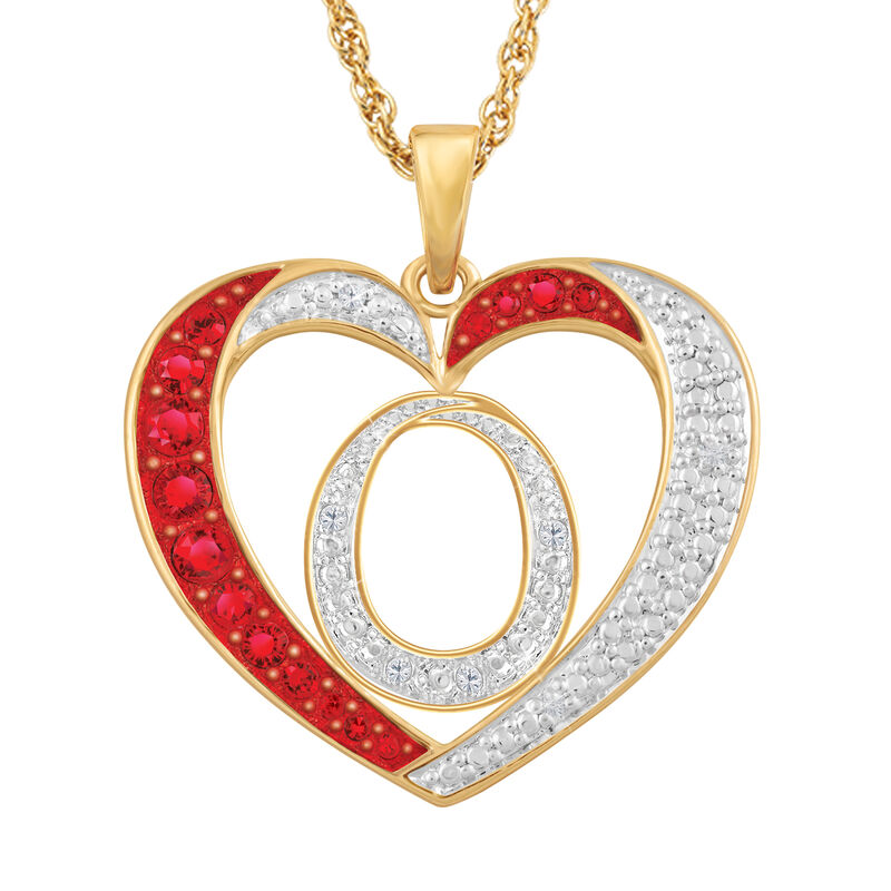 For My Daughter Diamond Initial Heart Pendant 10119 0015 a o initial
