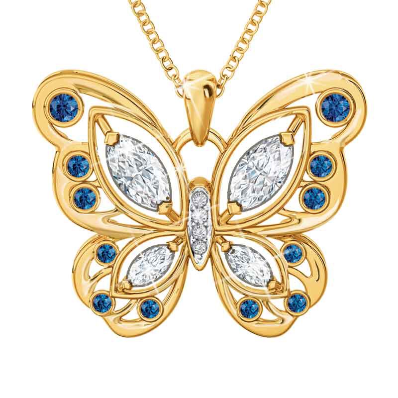 The Birthstone Butterfly Diamond Pendant 2030 001 8 9