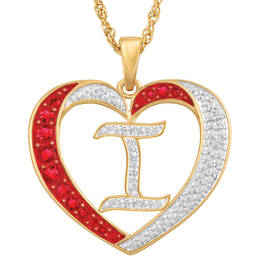 Personalized Diamond Heart Pendant 2300 0011 i initial I