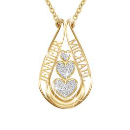 Personalized Triple Heart Necklace 11647 1624 a main