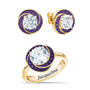 Love Knot Birthstone Ring with Free Matching Earrings 12097 0017 b february