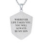 Always My Son Diamond Compass Pendant 10207 0018 c back