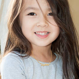 Personalized Child Diamond Name Necklace 4994 4234 b model sophia