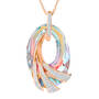 The Shimmering Sea Personalized Crystal Rose Gold Pendant 12527 0017 b front