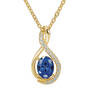 Sapphire Blue & Sensational Golden Pendant Collection, Sapphire Blue Sensational Golden Pendant Collection 12431 0012 e pendant