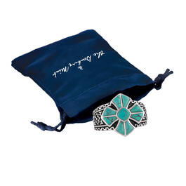 Mens Turquoise Cross Ring 10420 0019 g gift pouch