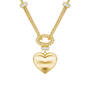 Personalized ILoveYou Golden HeartDiamond Necklace Free Matching Necklace 12277 0043 b front