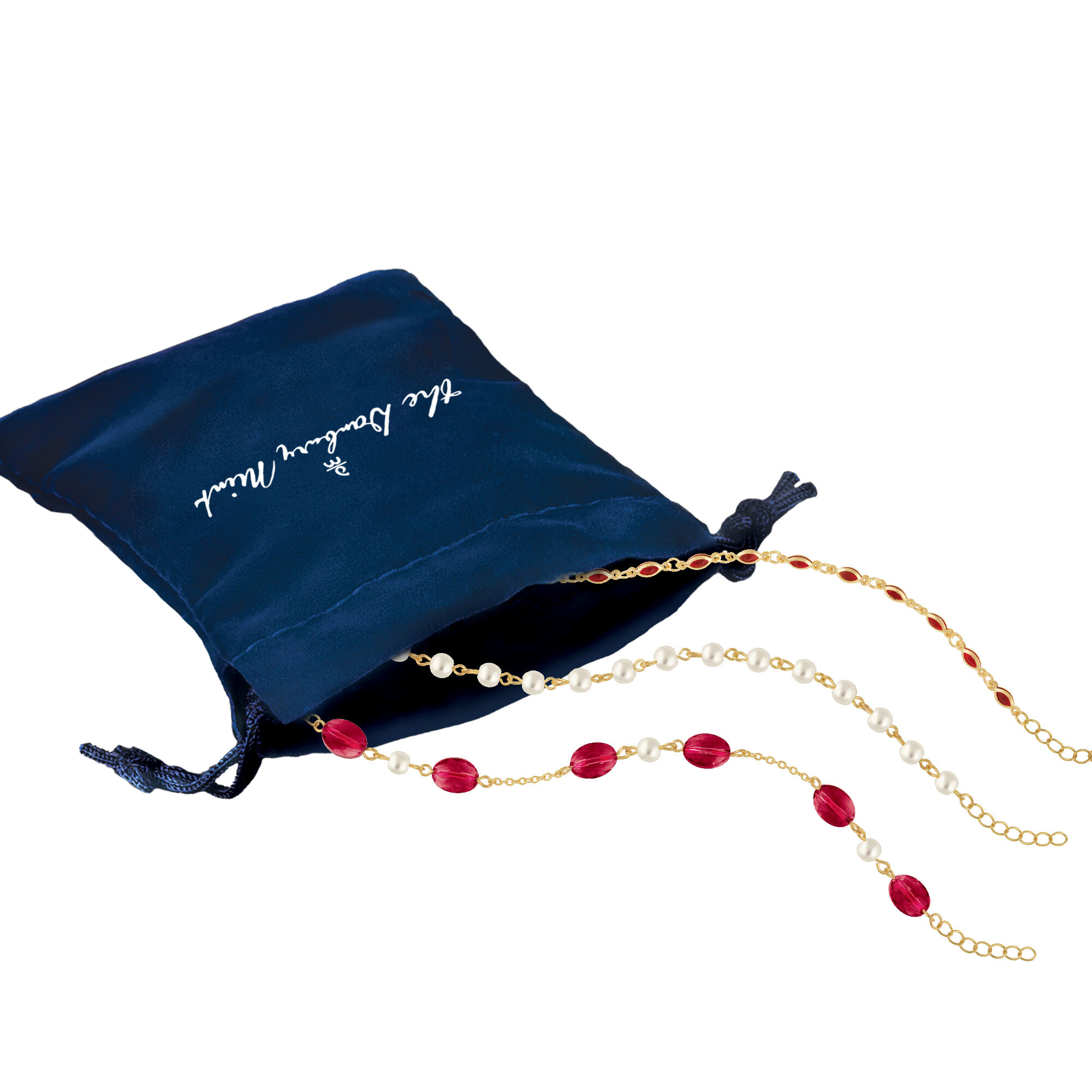 Birthstone Layered Bracelet Set 1478 0100 n gift pouch