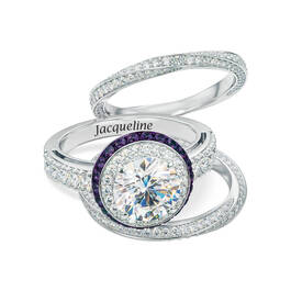 Birthstone Trio Ring Set 12233 0012 b february