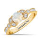 Personalized Genuine Birthstone Diamond Ring 11160 0011 j october