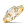 Personalized Genuine Birthstone & Diamond Ring, Personalized Genuine Birthstone Diamond Ring 11160 0011 j october