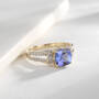 Diamond tanzanite ring 11142 0725 b side