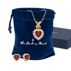 Perfectly Paired Heart Pendant and Earring Set 6574 0011 g pouch box