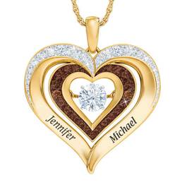 Personalized Mocha Dazzle Dancing Facets Pendant 5659 002 9 1