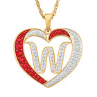 For My Daughter Diamond Initial Heart Pendant 10119 0015 a w initial