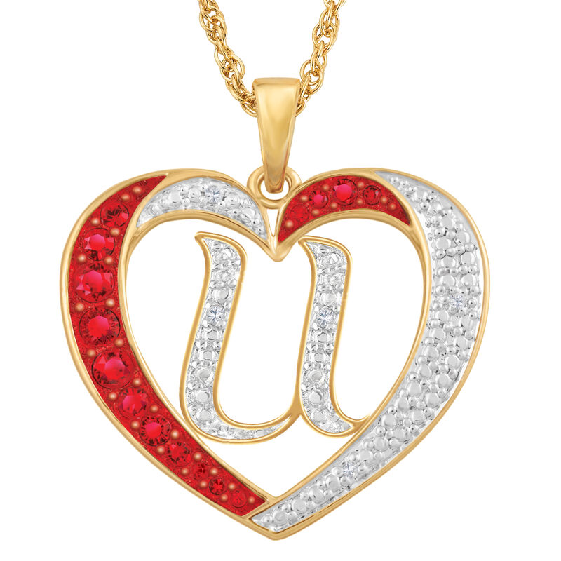 Personalized Diamond Heart Pendant 2300 0011 u initial U