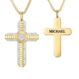 Diamond Apex Mens Cross Pendant 11801 0016 a main