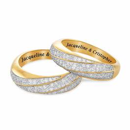 Personalized Diamond Ring Set 6589 001 4 1