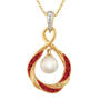 The Pearl & Birthstone Pendant, Personalized Pearl Birthstone Pendant 6901 0023 m front