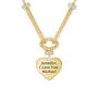 Personalized ILoveYou Golden HeartDiamond Necklace Free Matching Necklace 12277 0027 c back