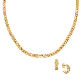 Diamond Monogram Necklace with FREE Matching Earrings 11652 0040 a main