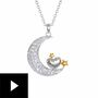 My Granddaughter, I Love You to the Moon and Back Diamond Pendant, , video-thumb