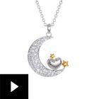 My Granddaughter, I Love You to the Moon and Back Diamond Pendant, , video-thumb